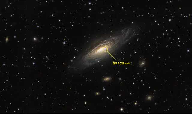 NGC 7331 with Supernova SN 2026aaiv