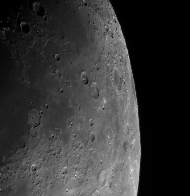 Moon with craters Aristoteles and Posidonius